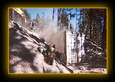 buried cargo container shelter